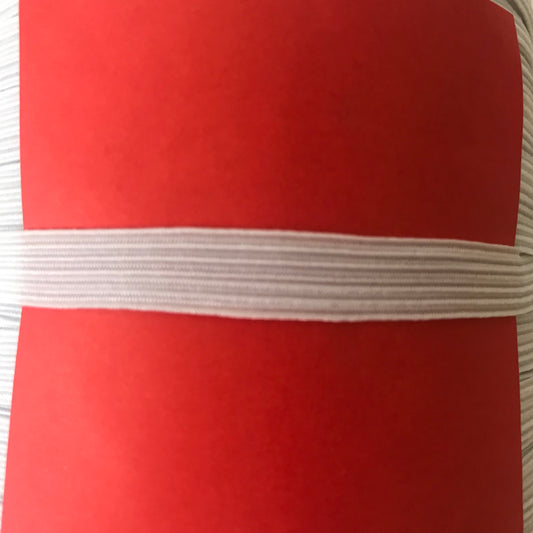 Elastic Braided 12 cord White 150 metre roll