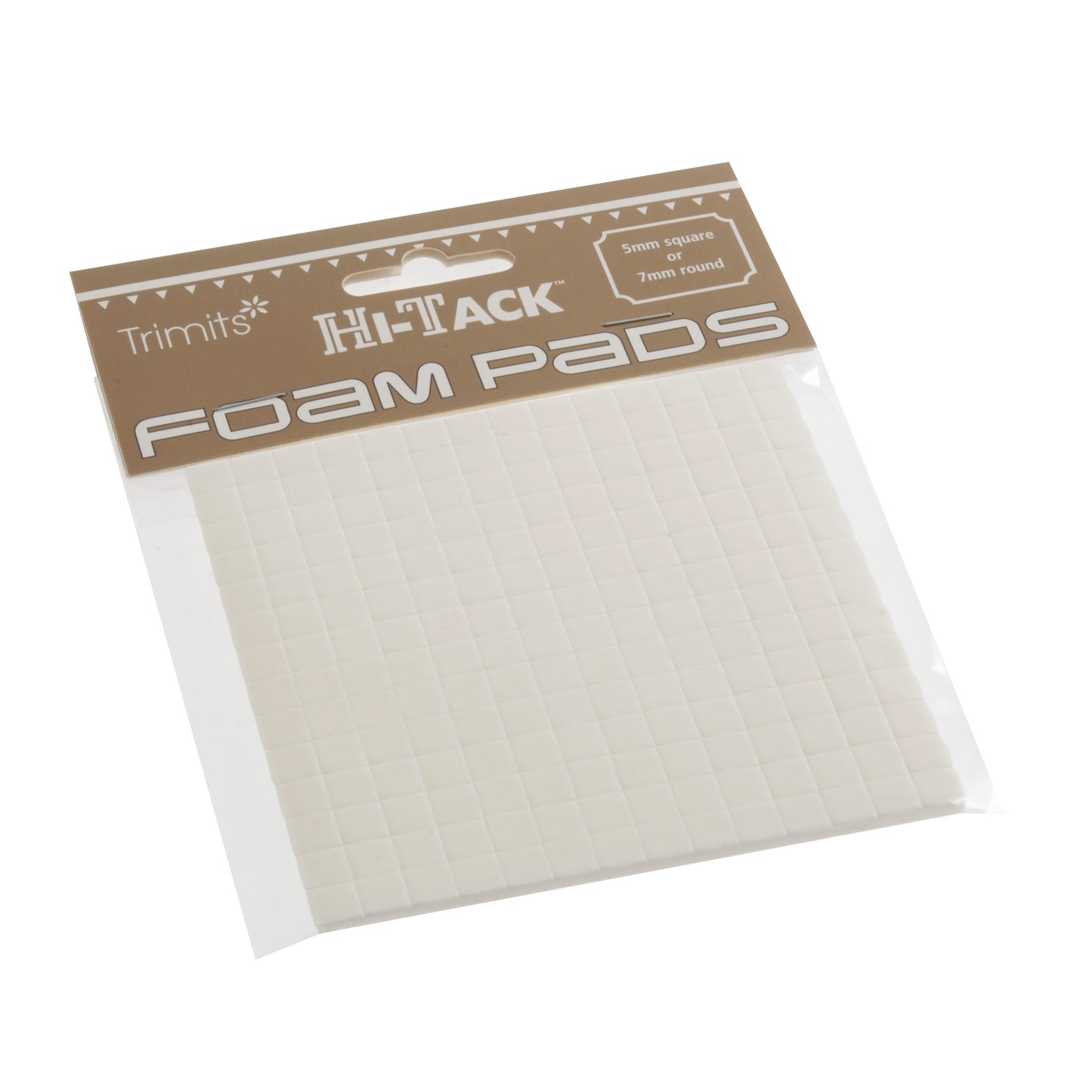 Hi Tack Foam Pads 0.7 x 0.7cm Square White