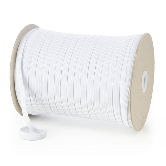 Elastic Braided 10 cord White 200 metre roll