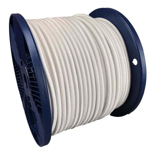 4mm Shock Cord Elastic 100m White