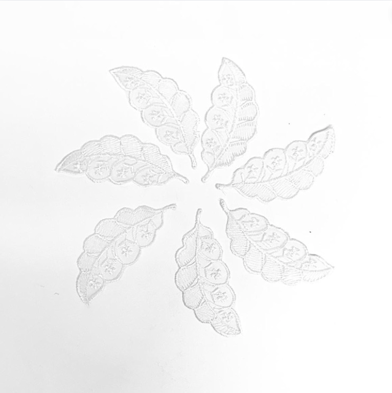 Organza motif Leaf - Pack of 24