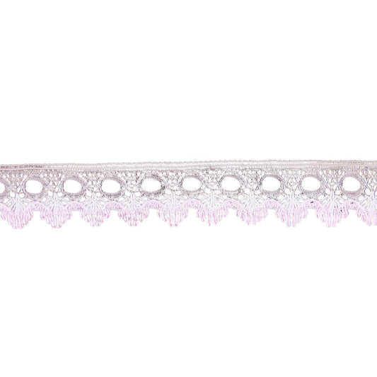 Eyelet Knitting in Lace 18mm White/Pink - 43m Rolls