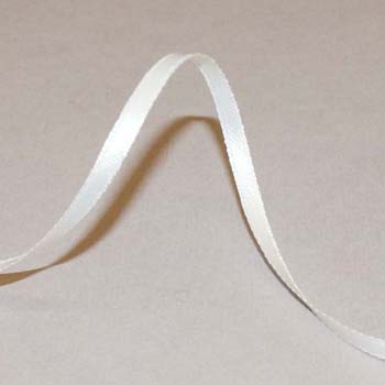 Double sided Satin 3mm Ribbon 50 metre reel Ivory