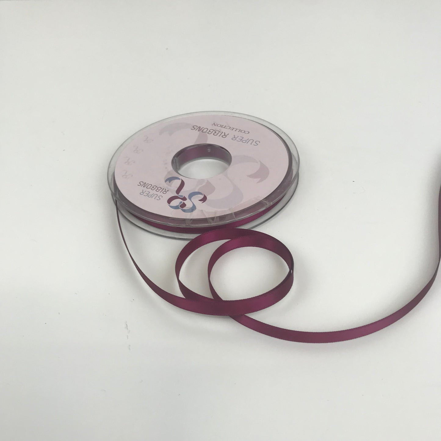 Double side Satin 6mm Ribbon 20 metre reel Wine