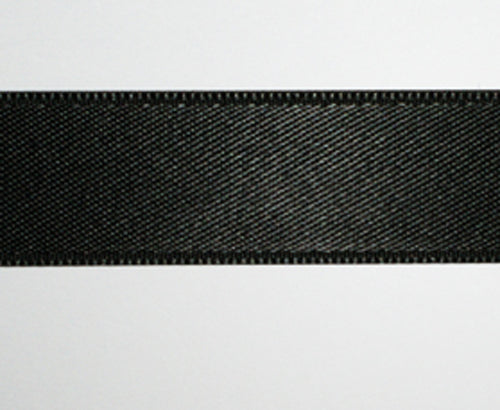 Double side Satin 15mm Ribbon 20 metre reel Black