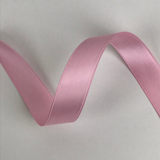 Double side Satin 15mm Ribbon 20 metre reel Pink