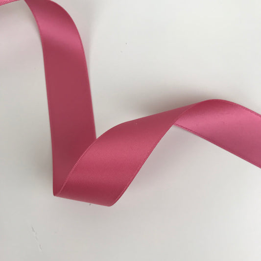 Double side Satin 25mm Ribbon 20 metre reel Dusky Pink