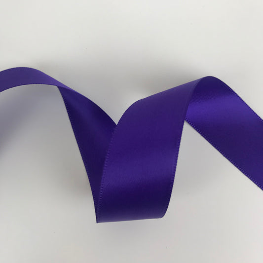 Double side Satin 23mm Ribbon 20 metre reel Purple