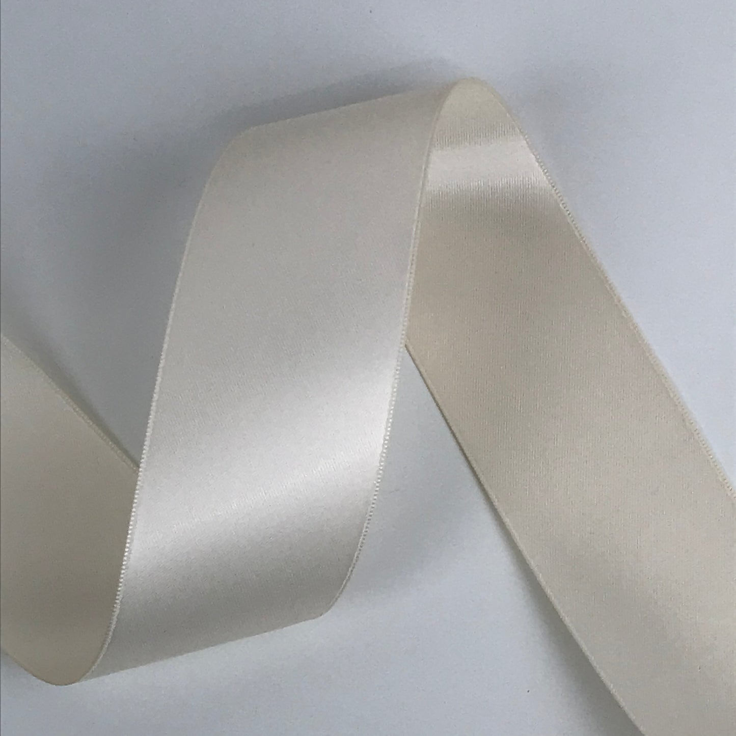 Double side Satin 38mm Ribbon 20 metre reel Cream