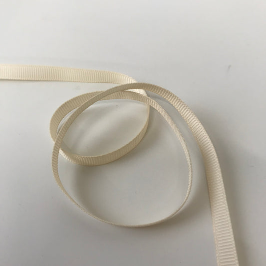 Grosgrain Ribbon Cream 6mm x 20 metre reel