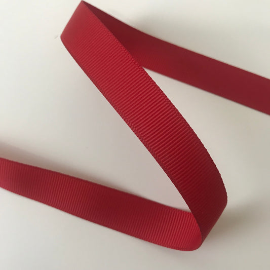 Grosgrain Ribbon Red 15mm x 20 metre reel
