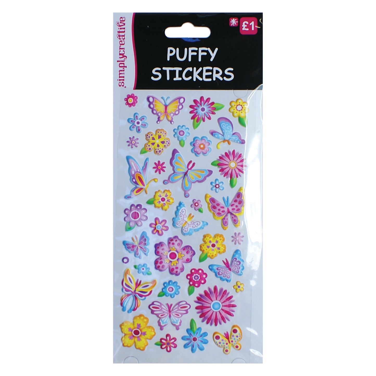 Simply Creative Sticker Butterfly & Flowers A