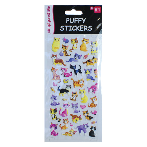 Simply Creative Puffy Sticker Cats