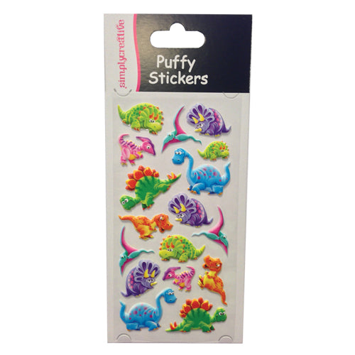 Simply Creative Puffy Stickers Dinosaurs A