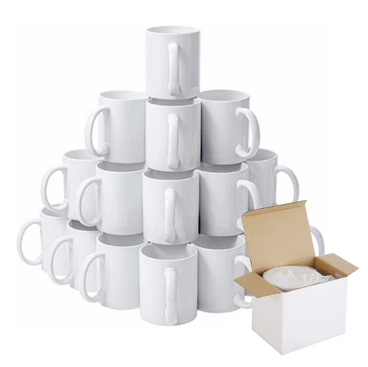 Simply Creative White Sublimation Mugs in boxes 11OZ - 36pcs