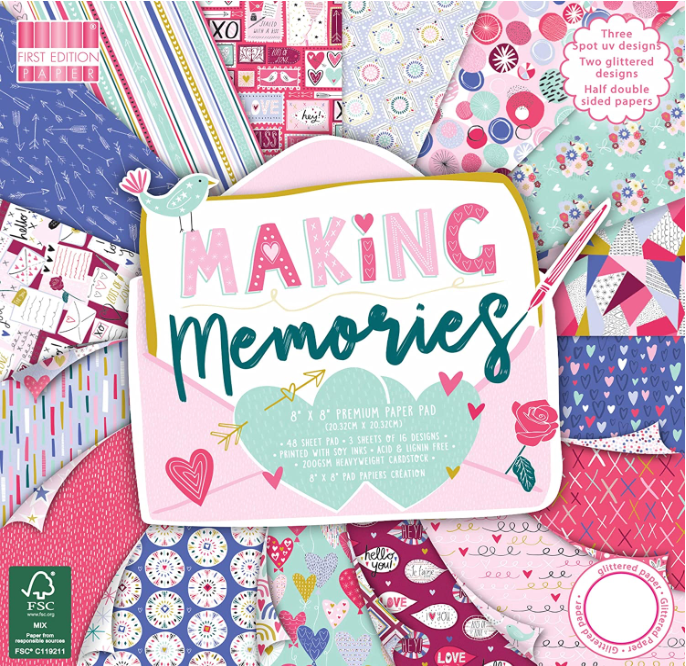 First Edition Paper Pad Making Memories 8x8" - 48 Sheets