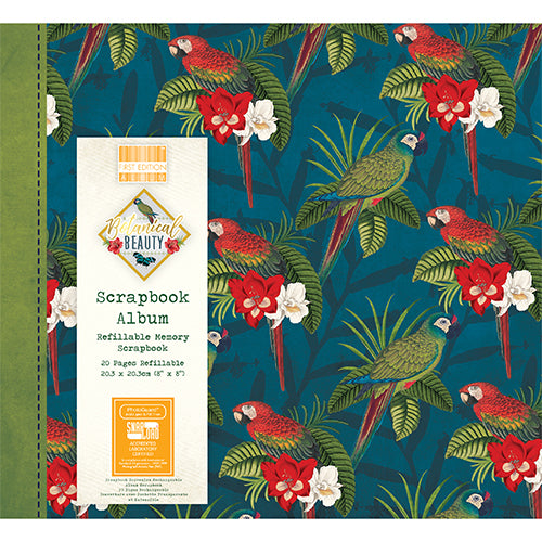 First Edition 8x8 Album - Botanical Beauty Parrots