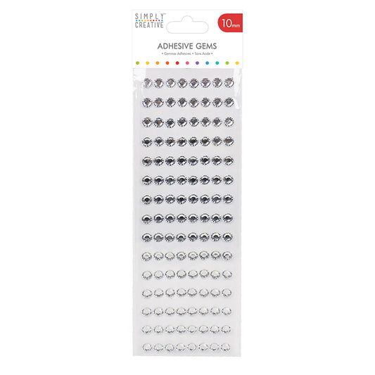 Simply Creative 10mm Gems - Silver - 120 Pieces