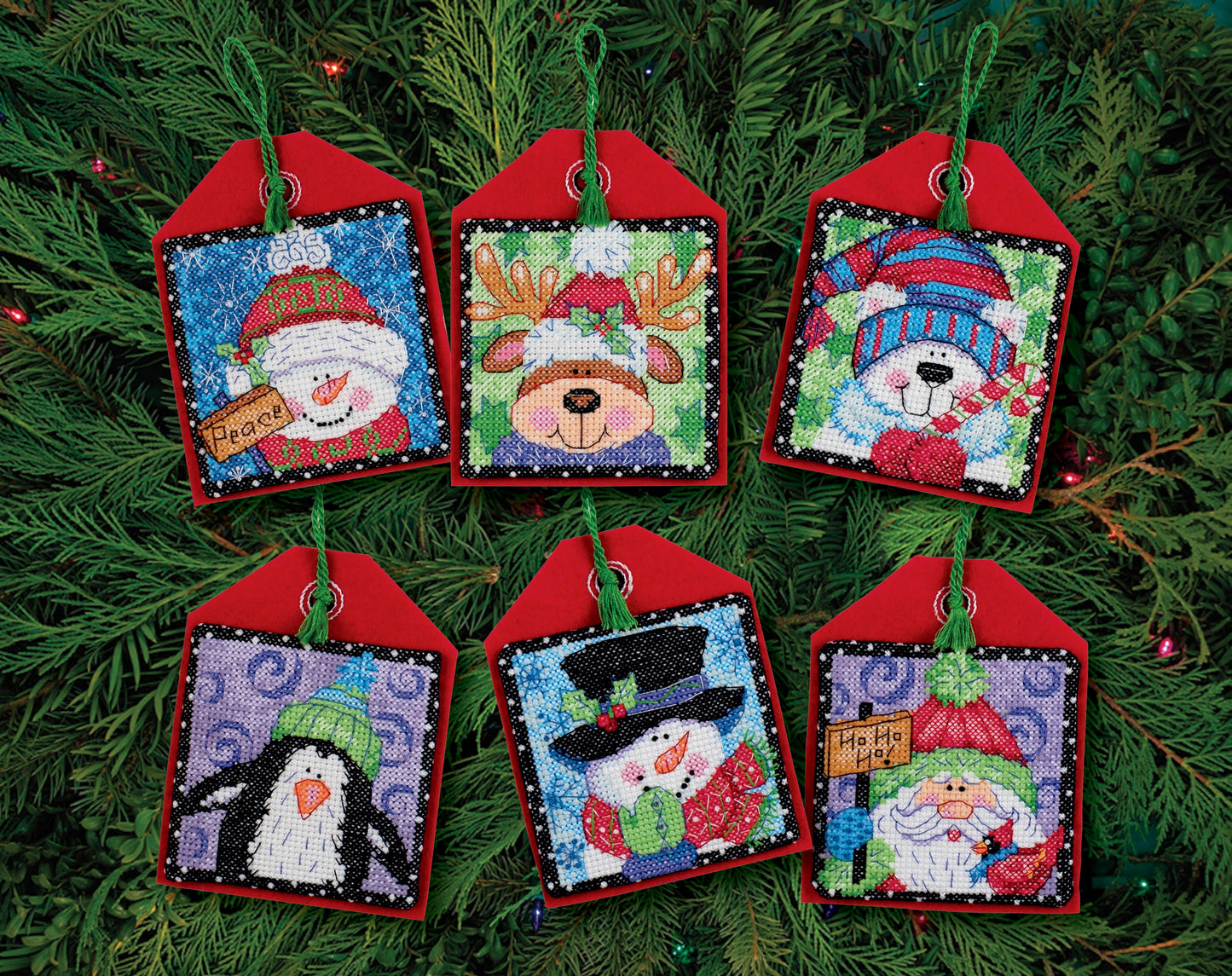 Dimensions Counted Cross Stitch Kit Decorations Pack 6 Christmas Pals
