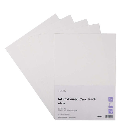 DCCRD005 Dovecraft - A4 Coloured Card Pack - White - Product Image 2.jpg