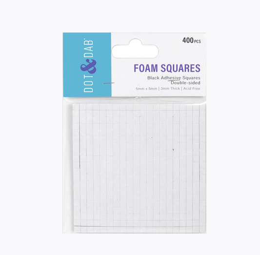 Dot & Dab Foam Squares x400 3mm black