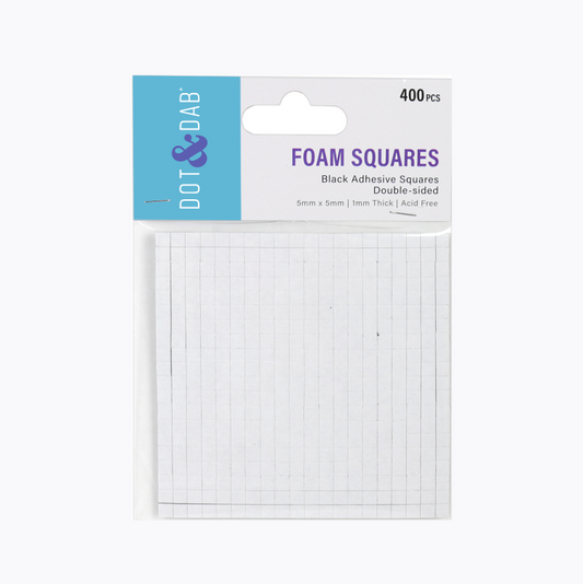 Dot & Dab Foam Squares x400 1mm black