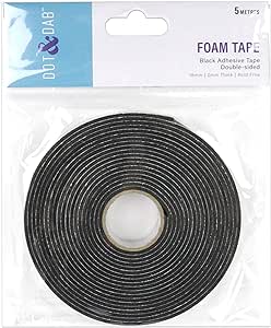 Dot & Dab Foam Tape 18mm x 5m x 2mm black