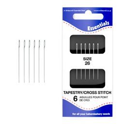 Essentials Hand Sewing Needles Tapestry/Xstitch 26 box 10 sleeves