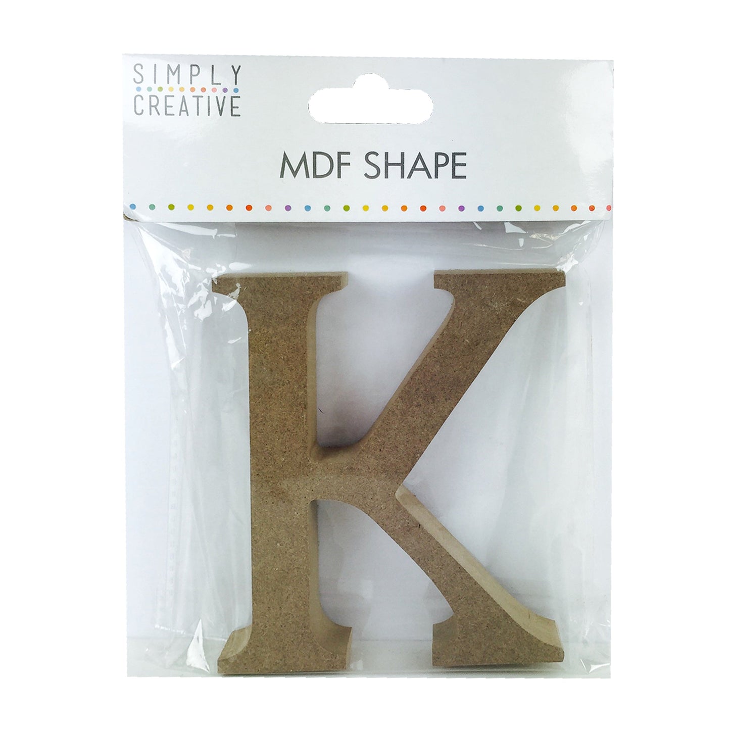 Simply Creative 12cm MDF Shape K